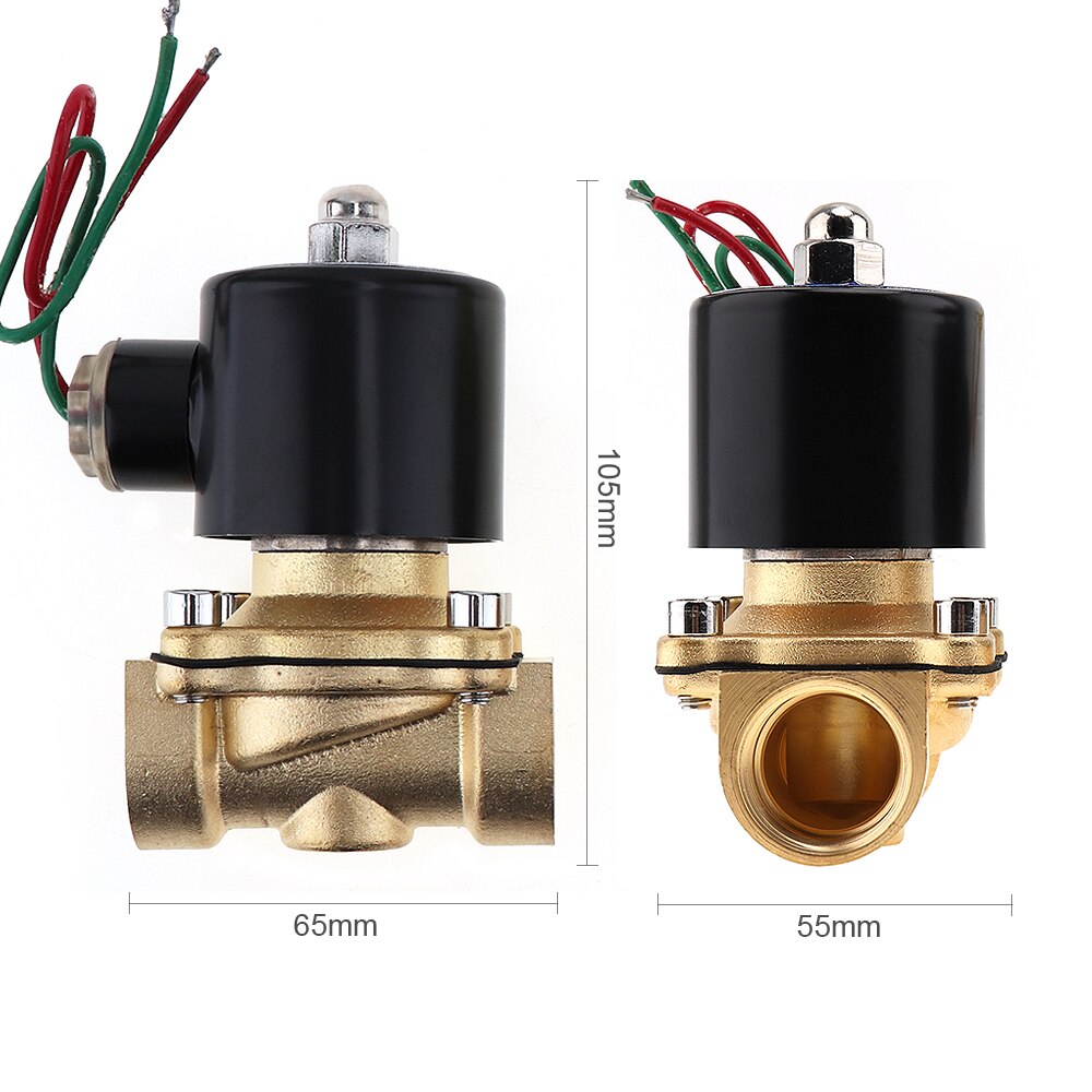 3/4" AC 110V / 220V Electric Solenoid Valve Pneumatic Valve Brass Body for Water / Oil /Gas
