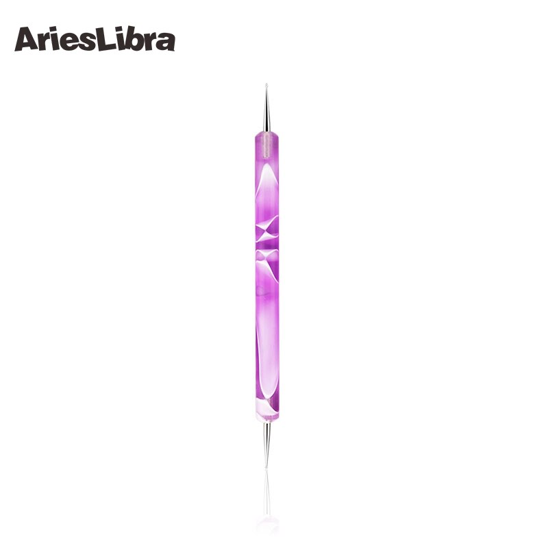 Arieslibra 2-Weg Nail Art Puntjes Tool Met Spiraal Handvat Voor Rhinestone Nail Art Pen Nail Art Gereedschap Puntjes Tool