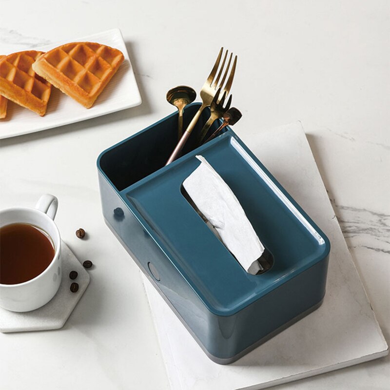 Good Healthy Simple Multifunctional Tissue Box Desktop Sundries Storage 2 Dual Use Case 22x13.3x9.6cm