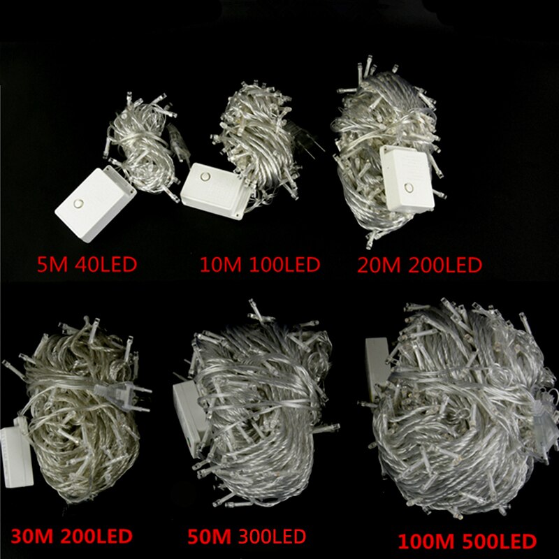 Christmas Lights 5M 10M 20M 30M 50M 100M Led String Fairy Light 8 Modes Christmas Lights For Wedding Party Lights