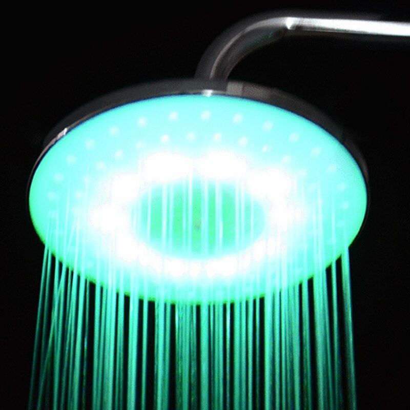 8\ "tommers rgb led lys rundt rustfritt stål nedbør dusjhode au
