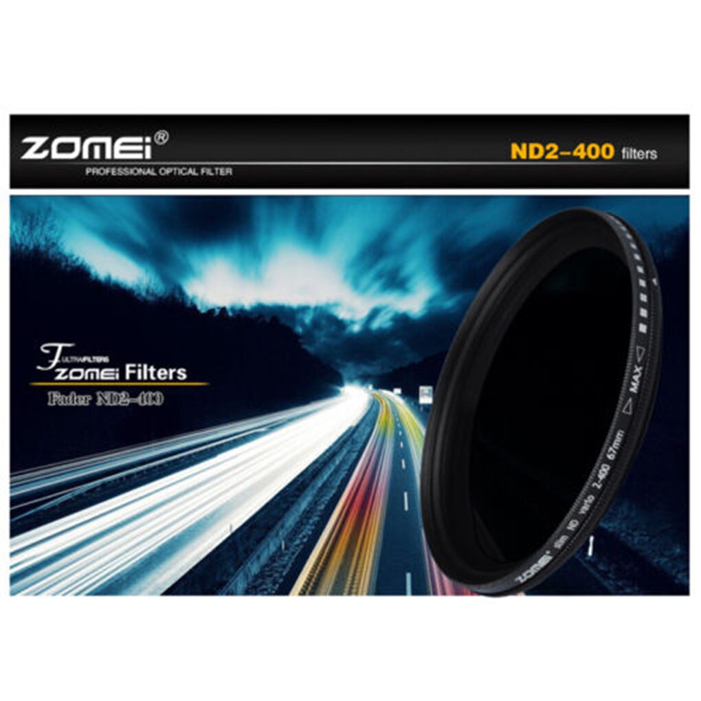 Zomei photography nd-filter, instelbare neutrale dichtheidsfader, ultraslank filter  nd2-400 voor cameralens