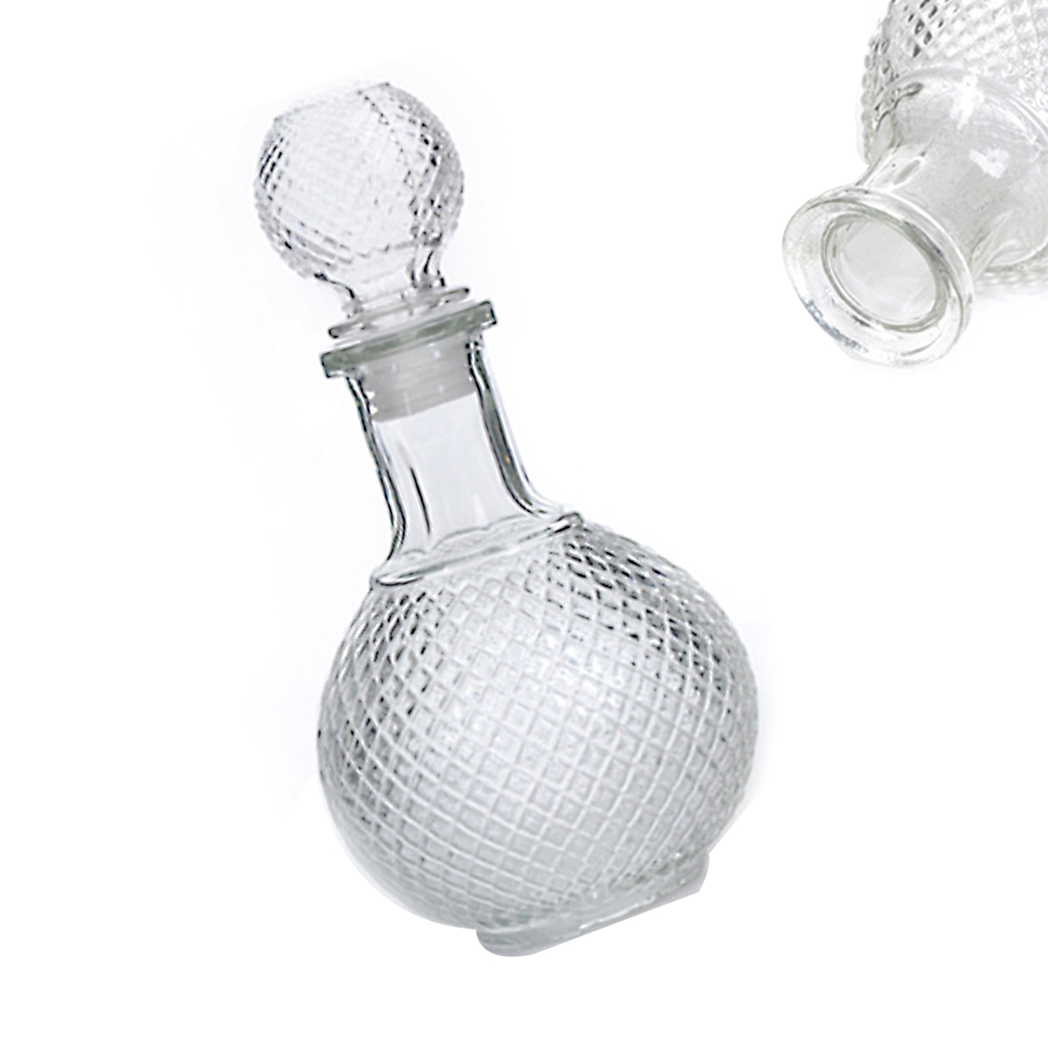 Behogar hembar 1000ml rund boll form whisky vin öl vatten dricksglas flaska karaff med lock propp barware verktyg