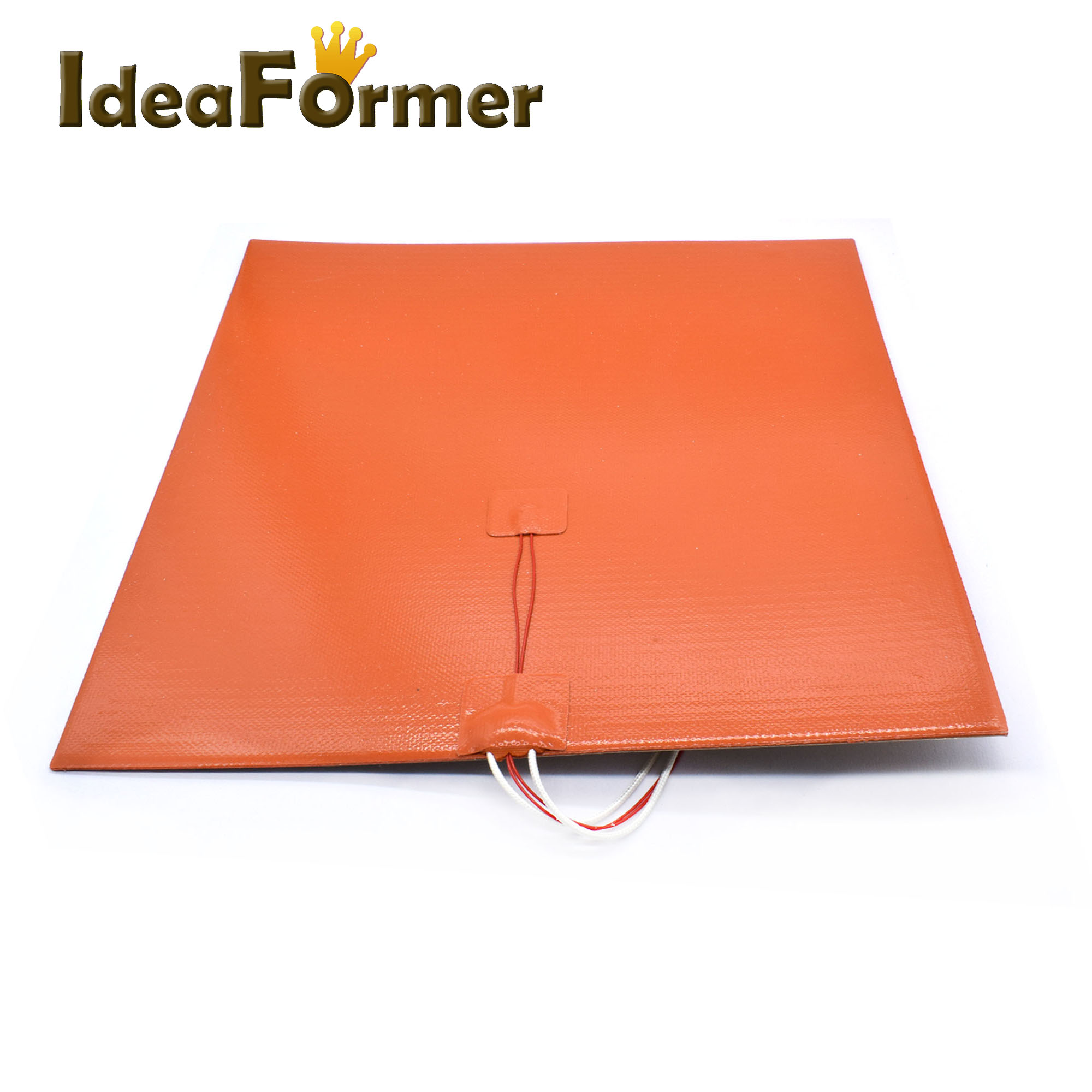 Almohadilla calefactora de silicona para cama de impresora 3D, almohadillas eléctricas de 220x220/235/300/310/400mm, 24/220V, 500/750/800W, Color Rojo