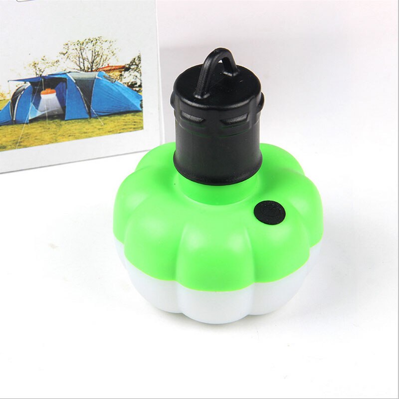 Linterna portátil tienda de campaña bombilla LED Mini lámpara de emergencia impermeable linterna con gancho para colgar para Camping 3 * AAA: B Green