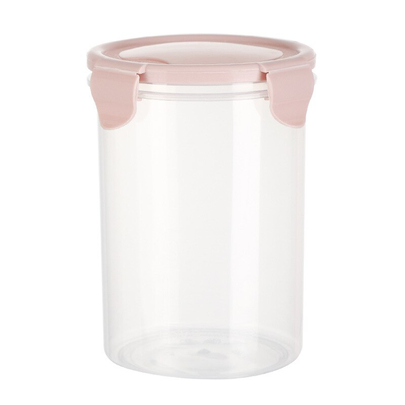 1Pcs Verzegelde Pot Snack Fles Keuken Behoud Huishoudelijke Graan Kan Food Grade Plastic Transparante Opbergdoos Opslagtank