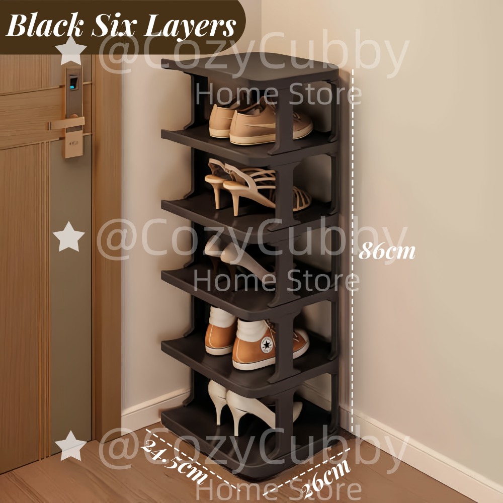 Estante de almacenamiento de zapatos, puerta de esquina de pared de 9 niveles, armario organizador de zapatos DIY estrecho apilable que ahorra espacio para dormitorio doméstico: Naranja