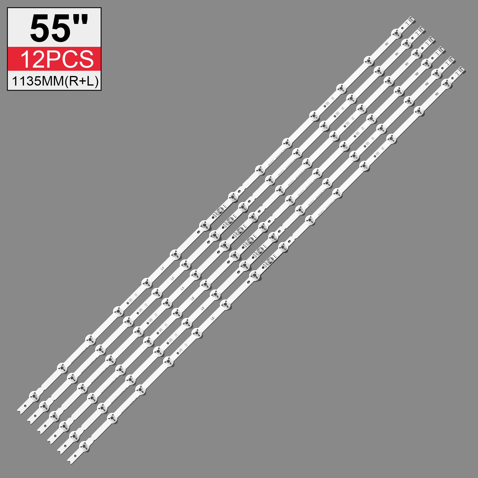 12 Uds tira de LED para iluminación trasera LG 55 pulgadas TV 55GB7800-CC 55 "V14 Slim DRT Rev0.0 R1 L1 R2 L2 6916L-1803A/1804A/1805A/ 1806A