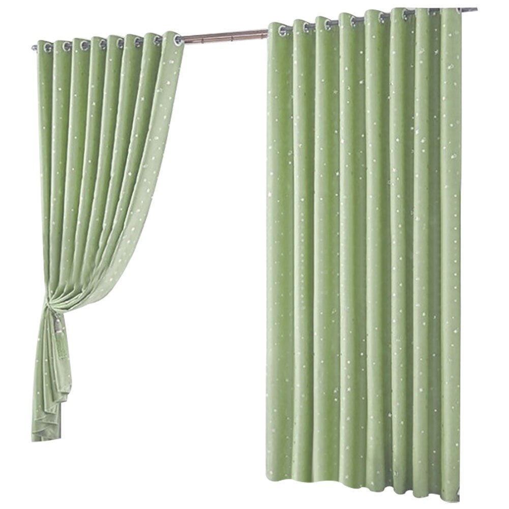 Stjerner vinduesgardin fuld mørklægningsskygge soveværelse gardiner: Ggn / 1a