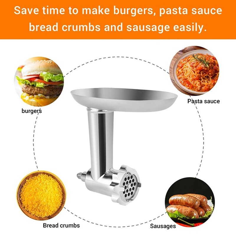 Voedsel Vleesmolen Bijlagen Voor Kitchenaid Stand Mixers, Inclusief