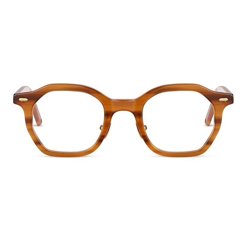 Acetate Leisure business Style Glasses Men Retro Vintage Prescription Glasses Women Optical Spectacle Frame polygon