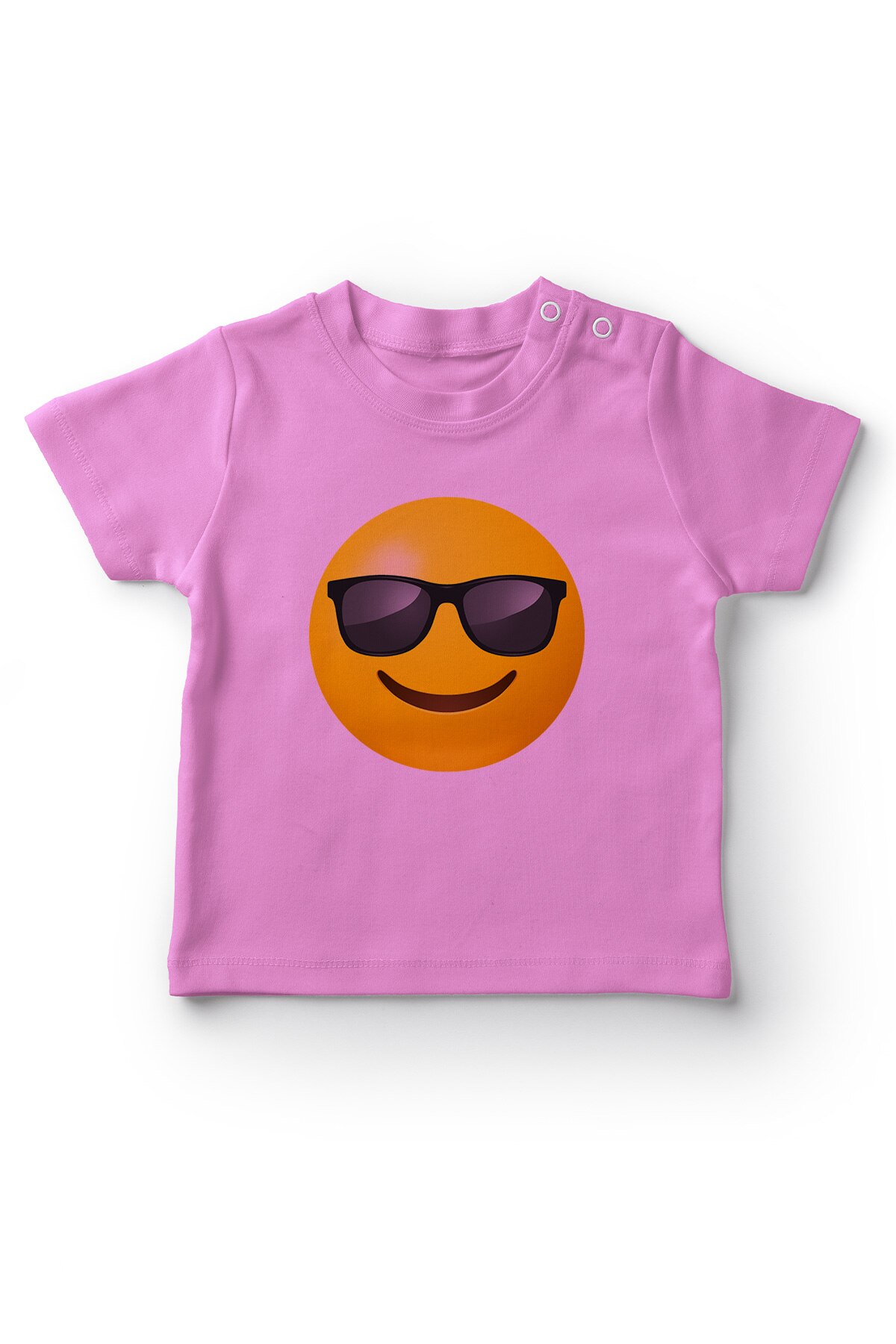 Angemiel Baby Sun Glasses Emoji Girl Baby T-Shirt Pink