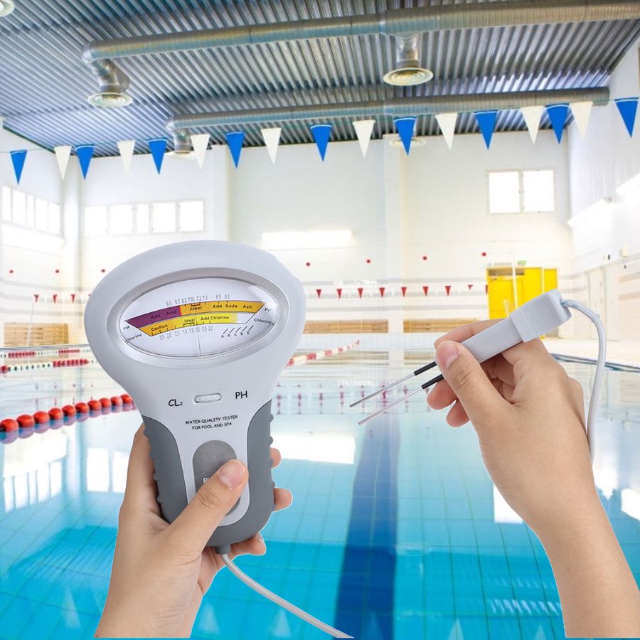 Water Monitor Portable Swimming Pool Water Tester Detector PH Chlorine Water Testing Monitor Meter PH Measuring Tool