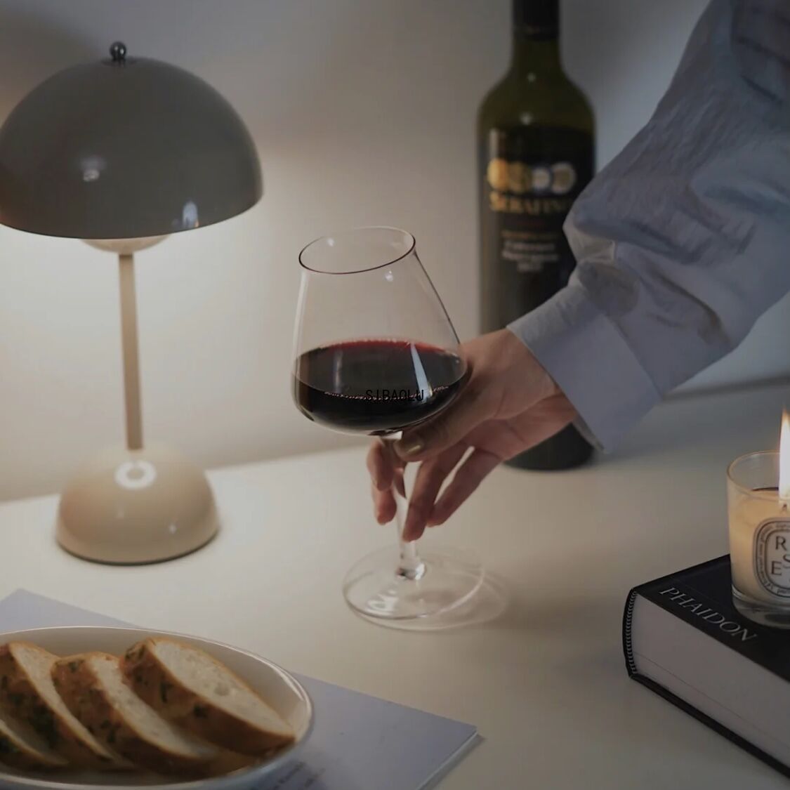 Copa con olor a fragancia, copa de vino tinto con personalidad creativa, degustación de vidrio, cerveza, casa, Hotel, taza estilo restaurante