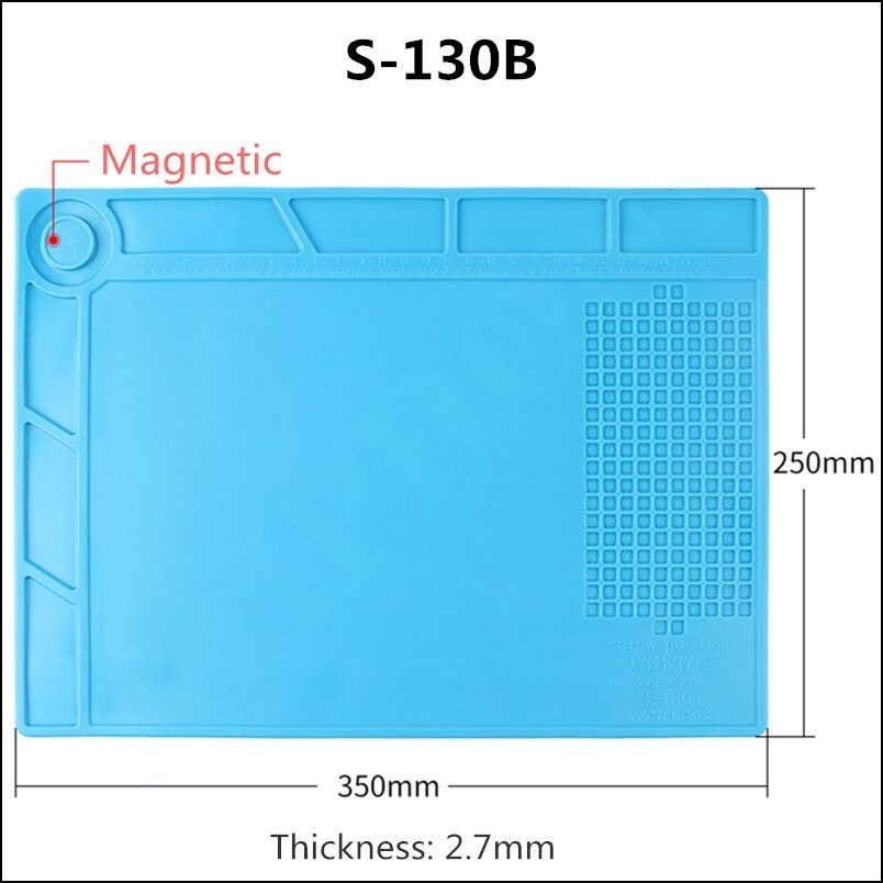 Esd Warmte Isolatie Werken Mat Soldeerstation Ijzer Magnetische Telefoon Computer Reparatie Mat Hittebestendig Bga Isolator Platform: S-130B