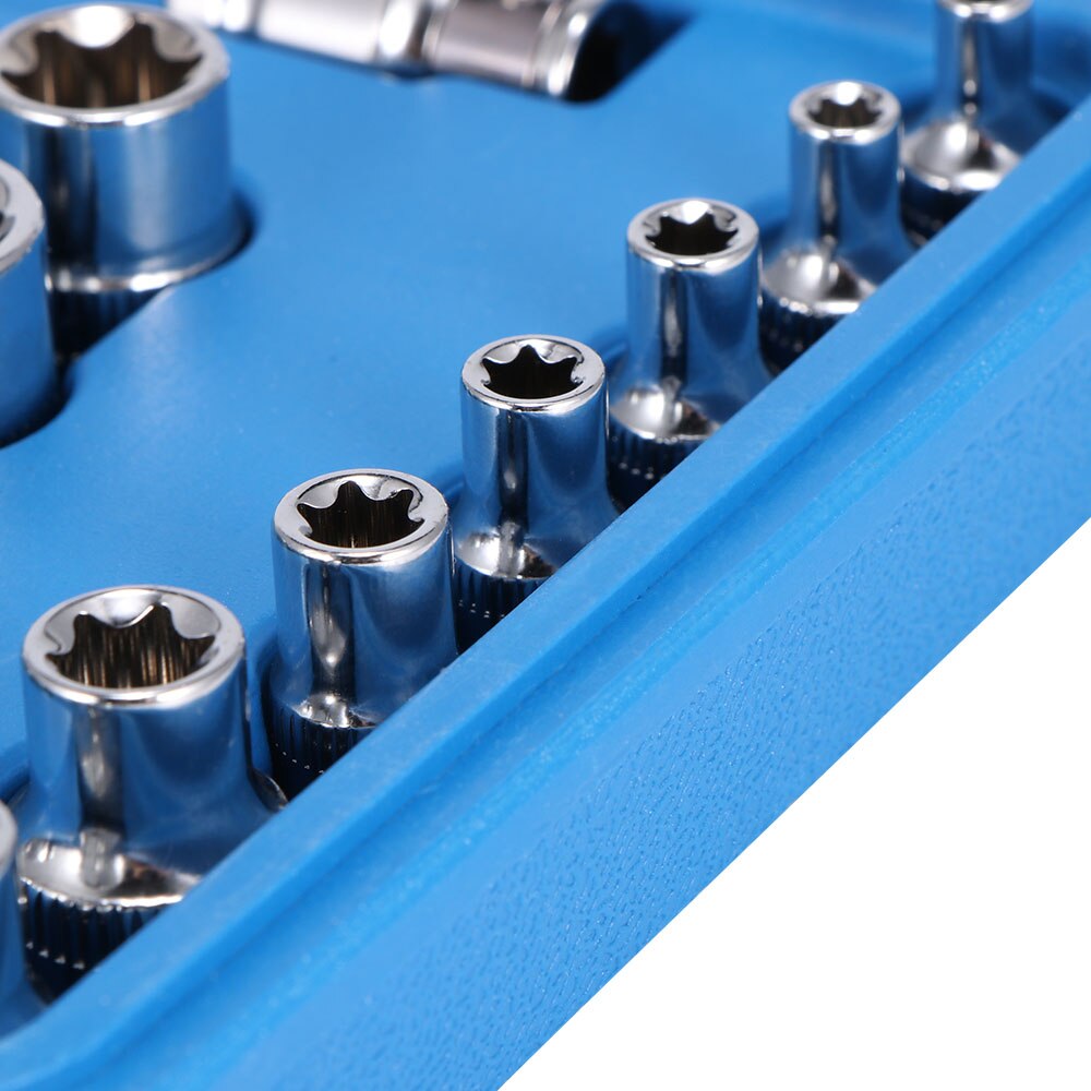 Car Auto Repair Tool Socket Box Set 30pcs Chrome Vanadium Steel Sleeve Set Star Bit Chrome Socket Kit Tool Set With Tool Case