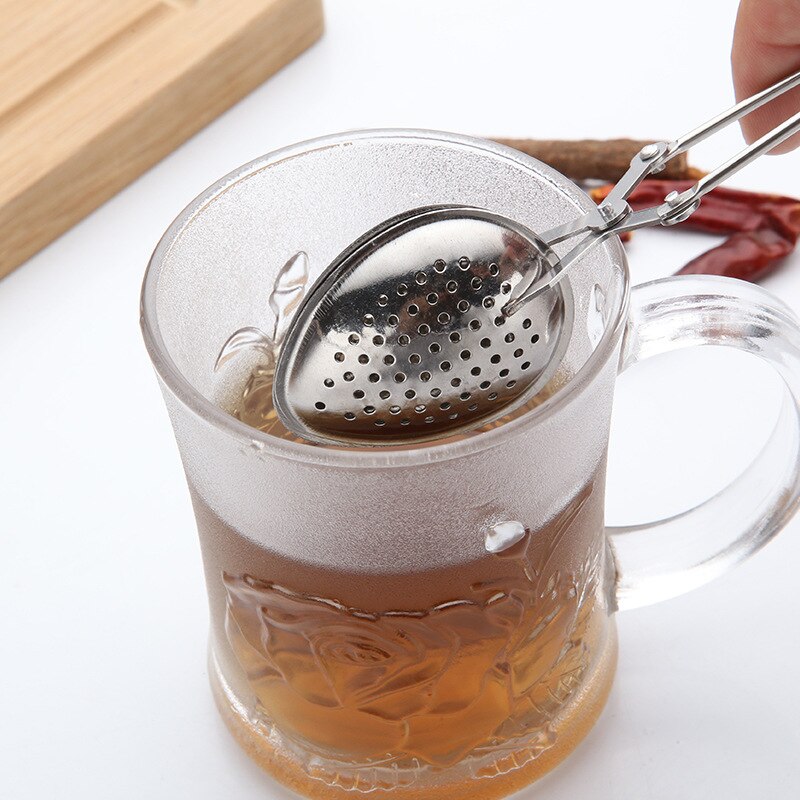 1pc en acier inoxydable ligne poignée boule de thé en vrac thé filtre thé goutte à goutte poignée assaisonnement marmite boule infuseur