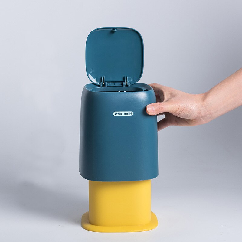 Mini Desktop Smart Table Trash Can Car Bin Bathroom Bedroom Office Kitchen Trash Can Waste Paper Basket Bucket Garbage Toilet