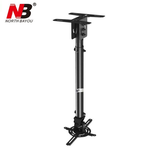 Support de projecteur rétractable de NBT718-2 support de projecteur de plafond support de projecteur de mouvement complet 603 ~ 853mm noir blanc