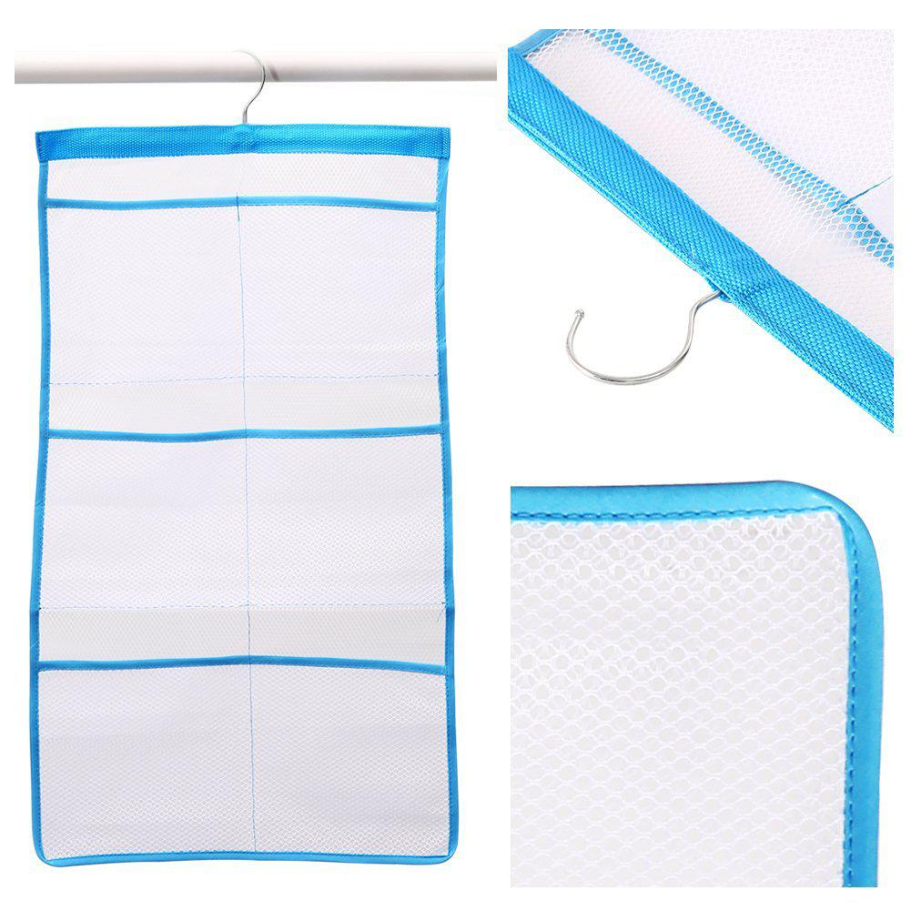 Bathroom hanging storage pockets Mesh Shower Caddy Space Saving Bathroom Accessories Quick Dry Bath Organizer with Single Hook