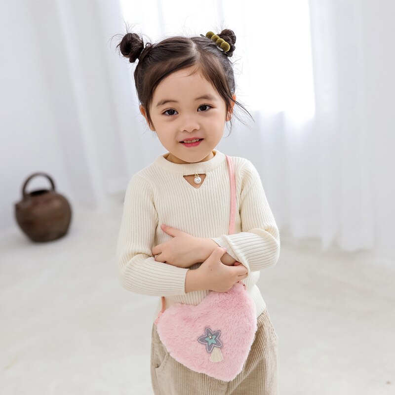 Schattig klein meisjes mini portemonneetje kawaii nep konijnenbont baby kleine portemonnee peuter schoudertas meisjes feesttasje