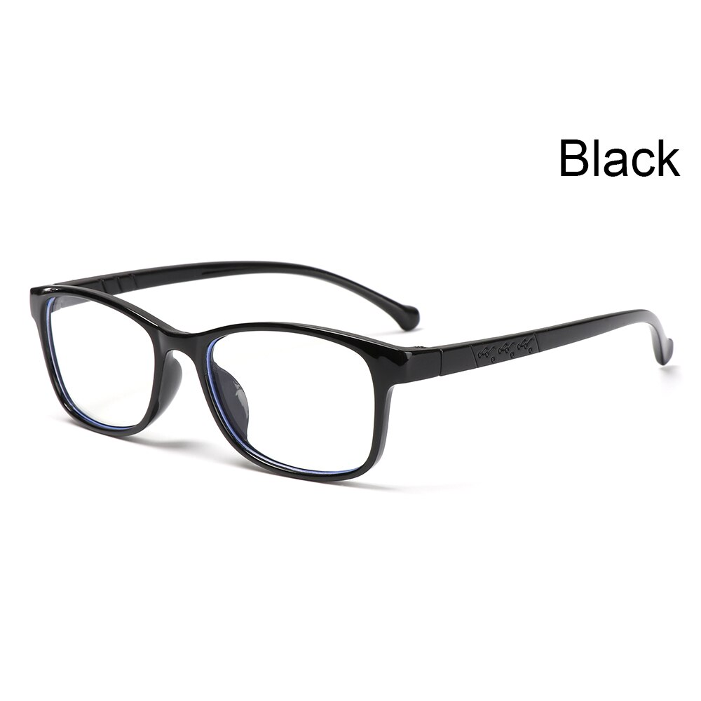 1 Pc Kids Anti-Blue Light Glasses Boys Girls Computer Eye Protection Eyeglasses Ultra Light Frame Student Online Classes Eyewear: Black