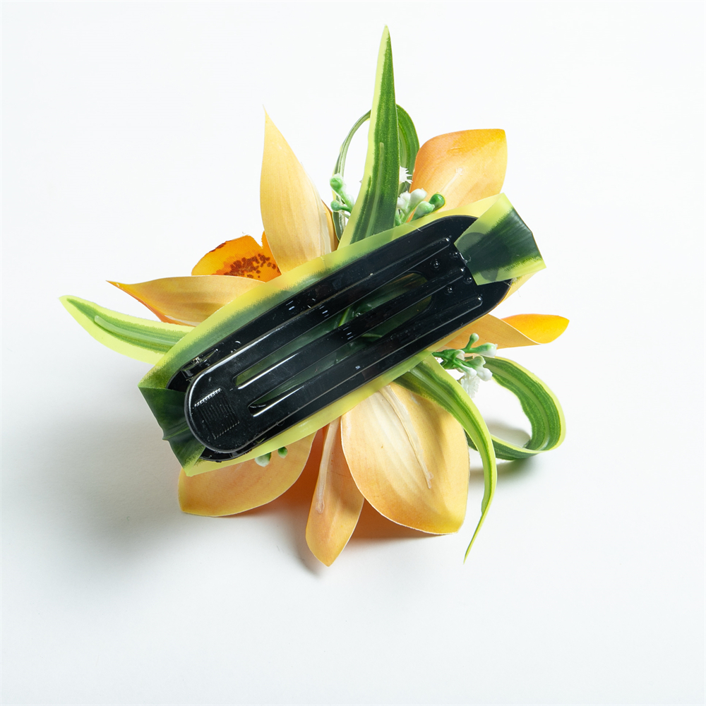 Pinza para el pelo BB de estilo Tropical, tocado de novia con flor de seda hawaiana, tocado de flor de orquídeas, accesorios de baile Aloha Hula
