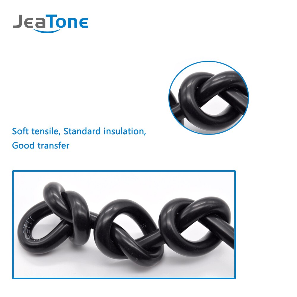 Jeatone 4 Pin Extended Cable Work For Intercom Video Door Phone 5 Meter