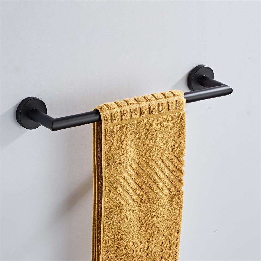 Badeværelse hardware sæt sort håndklæde bar håndklæde ring toiletpapir holder kappe krog badeværelse tilbehør: Håndklædestang