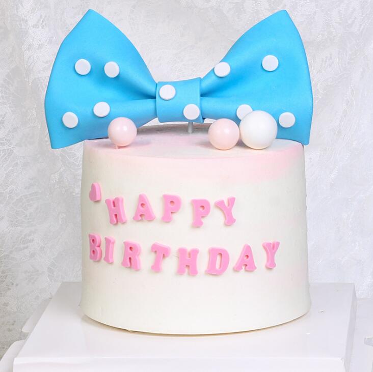 Gâteau Topper nœud-noeud gâteau décoration fête d'anniversaire fille bébé douche décor belle Rosette fille décor: 4