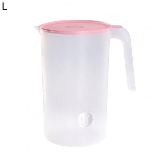 1Pcs Plastic Pitcher Large Capacity Easy to Clean PP Plastic Straining Pitcher for Water: Pink 2500ml