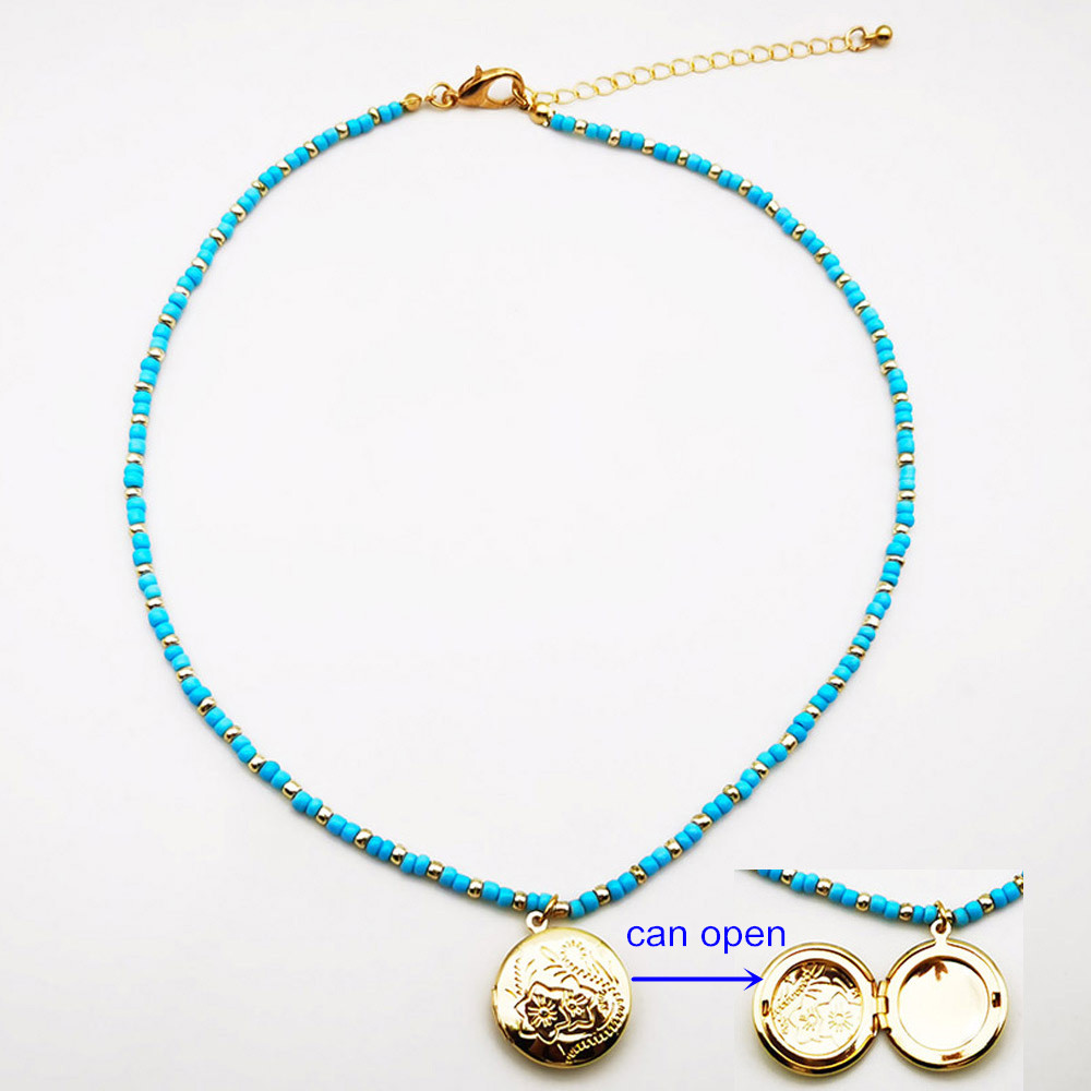 Collar con colgante de cuentas hecho a mano de varias capas, Gargantilla de amor de corazón de estrella de mar étnica, joyería de playa, de Bisutería