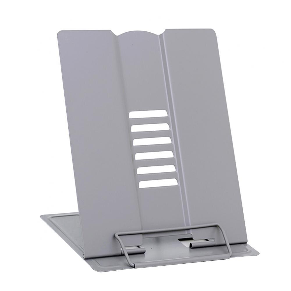 Metal Book Stand Reading Book Holder Folding Reading Stand Anti-Slip Adjustable Desktop Bookend Holder: 6