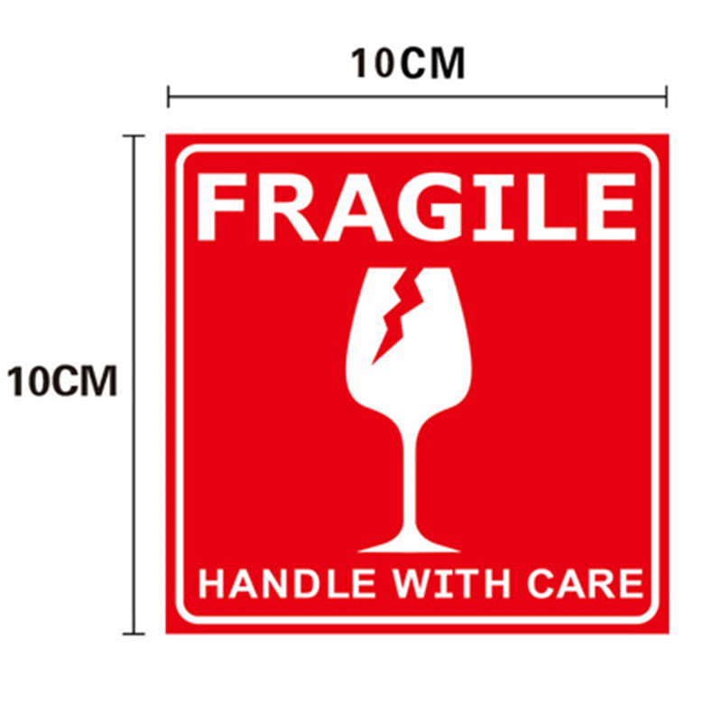 50pcs Big Warning Move Labels Fragile Stickers Do Not Bend Handle with Care Packing Labels Stickers for Goods Express