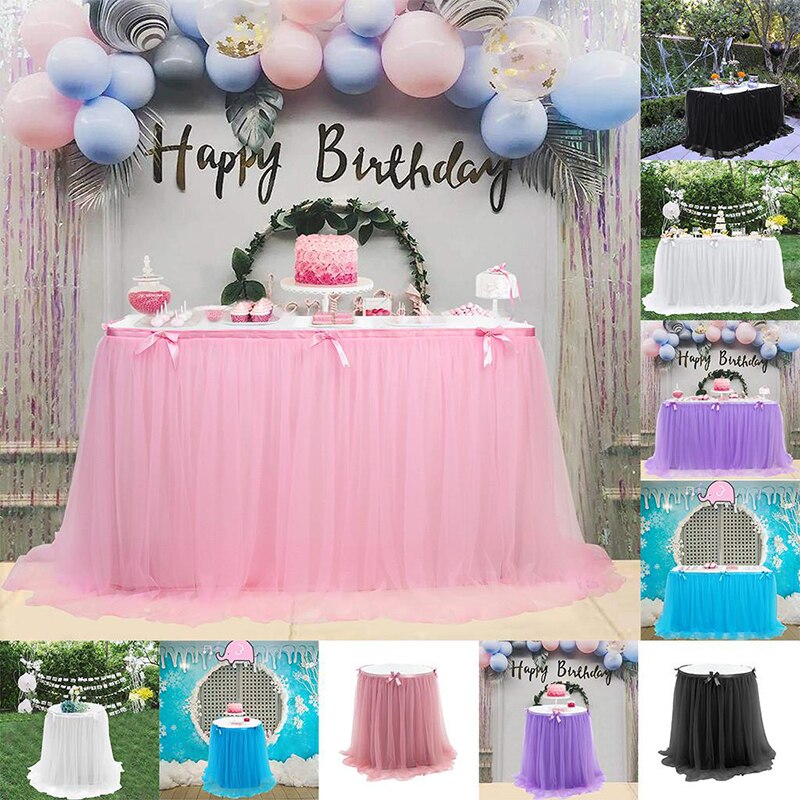 Saia de mesa tutu de casamento, saia de mesa de tule, enfeite de mesa, decoração de casa, festa de aniversário, chá de bebê