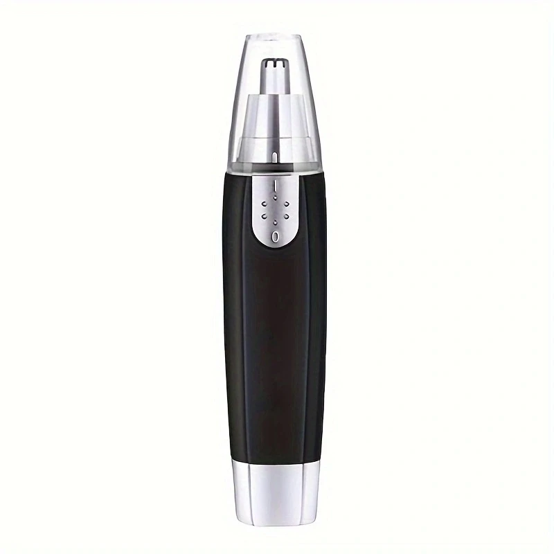 1pc- Electric Nose Hair Trimmer for Men & Women, Battery-Powered Nostril Grooming Tool, Nasal Hair Scissors, Nose Trimmer: black