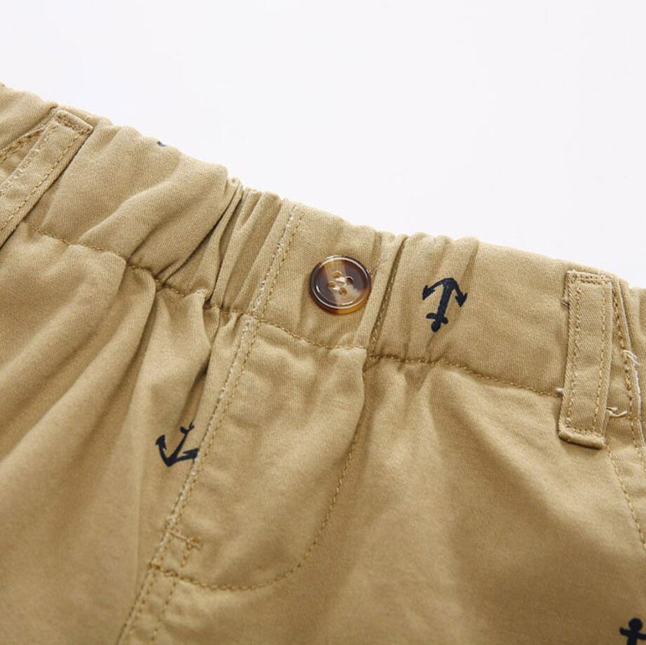 2-7 år baby drenge shorts sommertøj bukser lille anker sydkorea stil drenge afslappede shorts børn overalls