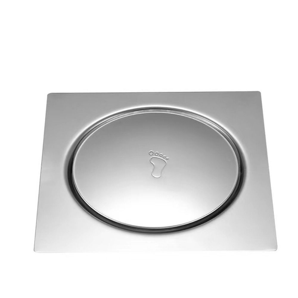 Afneembare vierkante doucheafvoer perstype waterdichte vloer haarvanger rubberen pakking betegelde inzet badkamerafvoerplug: Rood