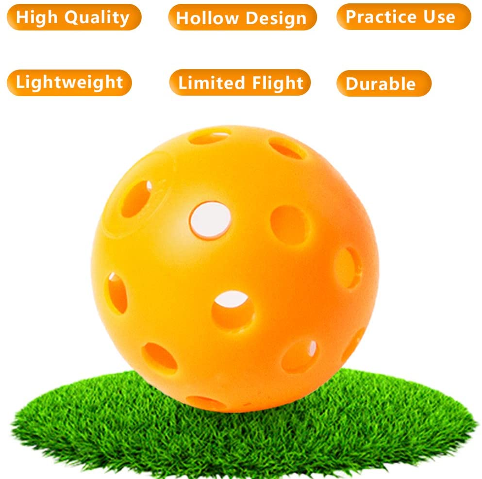 Pelotas para practicar Golf, pelota hueca de plástico para entrenamiento, de colores, de flujo de aire, para practicar, rango de conducción, 12 Uds.