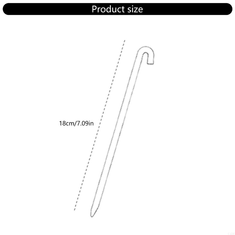 C4DE Long Tent Peg Aluminum Alloy Tent Stakes Peg Camping Tent Hook Ground Anchors Outdoor Canopy Stake Camping Accessories