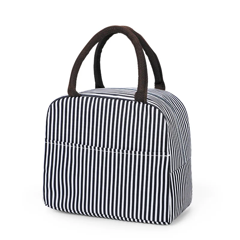 Work Insulated Lunch Bag Thermal Lunch Box Bento Bag Food Storage Containers Cooler Bag loncheras para niñas контейнер для еды: black