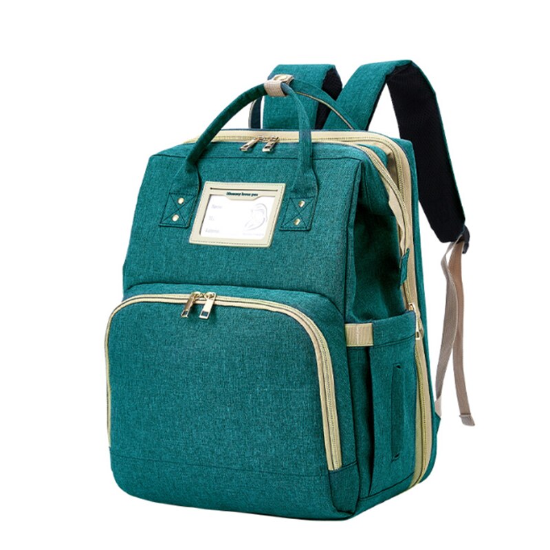 3 in 1 ble mommy taske rygsæk sammenklappelig baby seng vandtæt rejsetaske med usb opladning ble taske rygsæk med skifteseng: A2