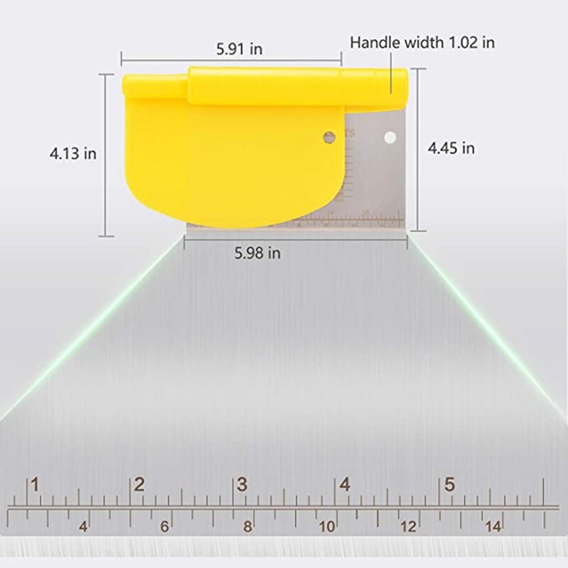 Rvs Deeg Schraper/Chopper En Flexibele Plastic Kom Schraper Pizza Cutter, Bakken Tools Met Meting