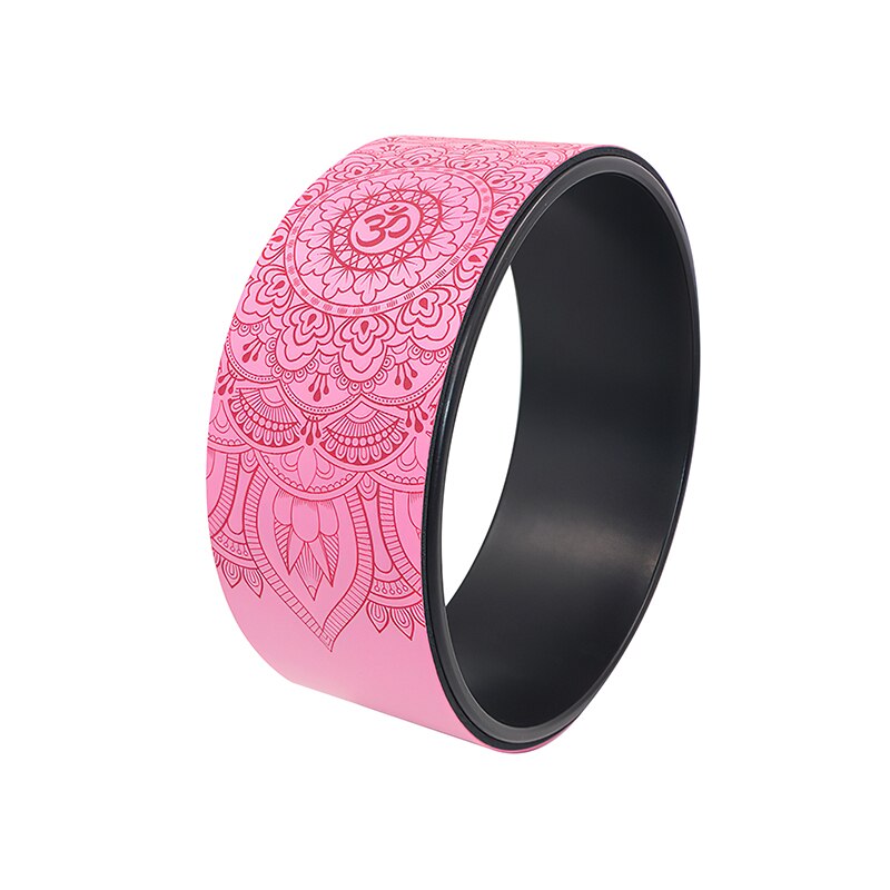 Yoga Pilates Wheel - TPE Fitness Roller - Back Training Tool - Home Workout - 32x13cm: Pink