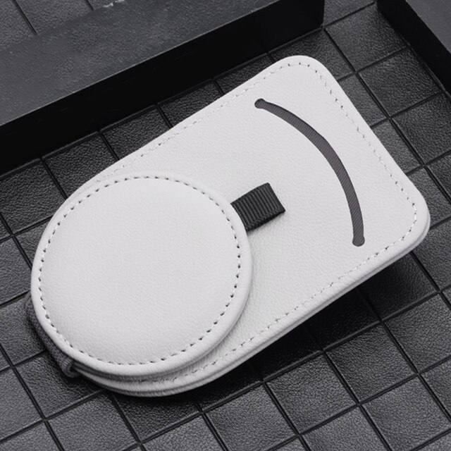 Uniwersalna osłona przeciwsłoneczna robić samochodu podkładki strąk szklanki skórzany klips robić okularów magnetyczne okulary przeciwsłoneczne z klapkami uchwyt na karty zapięcie wnętrze Organizer: szary