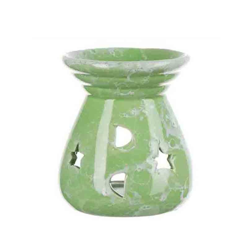 Vela horno de aromaterapia lámpara de aromaterapia horno de aceite esencial quemador romántico para el hogar decoración del hogar: verde