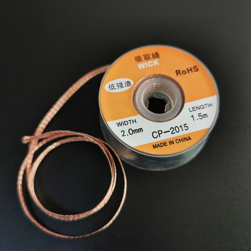 1.0mm 1.5mm 2mm 2.5mm 3mm 3.5mm 1.5M Desoldering Wires Braid Welding Solder Remover Wick Wire Lead Cord Flux BGA Repair Tool