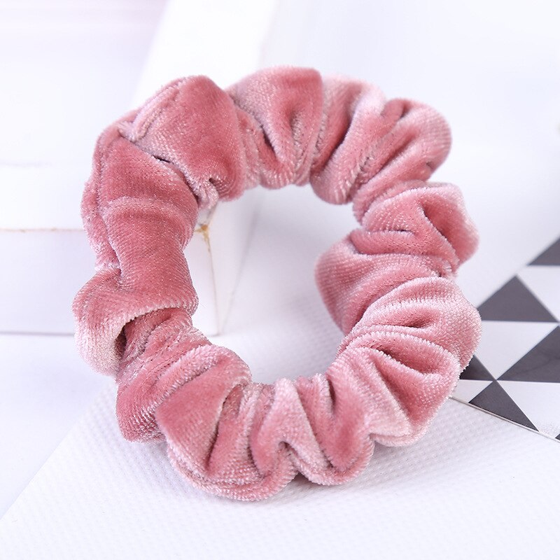Coleteros elásticos de terciopelo para niña y mujer, lazos para el pelo sin arrugas, accesorios para el cabello, novedad de 2022: P6