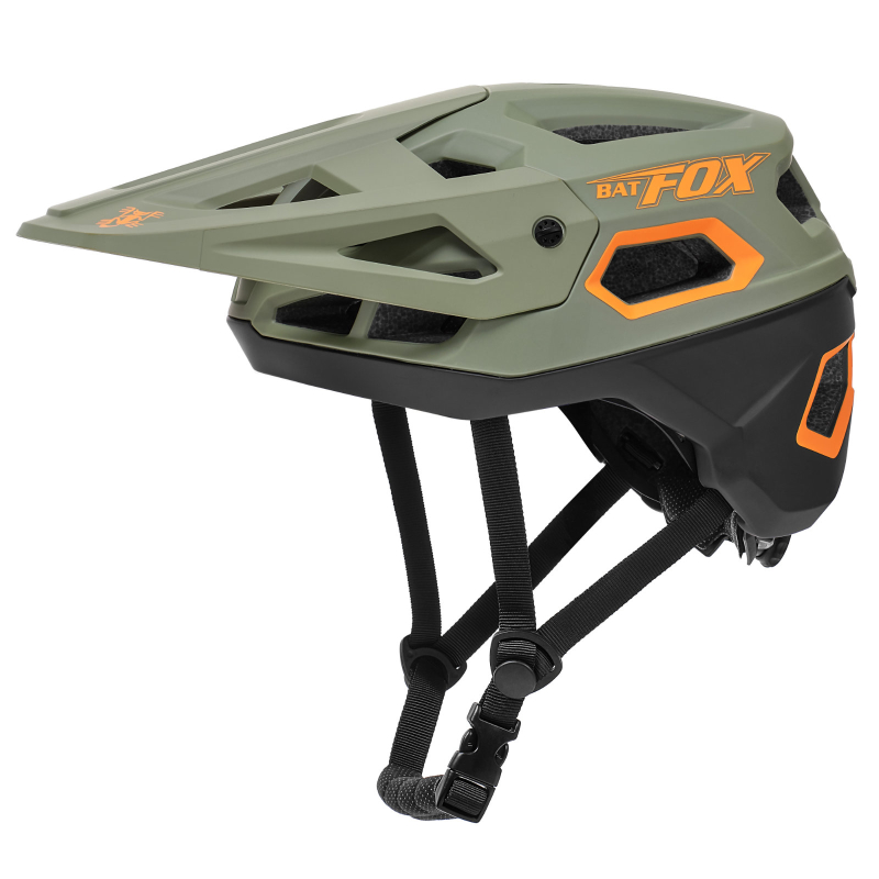 BATFOX 3/4 casco MTB todoterreno bicicleta ciclismo deportes carreras cuesta abajo casco de seguridad casco para hombres casco de ciclismo: l / Verde claro