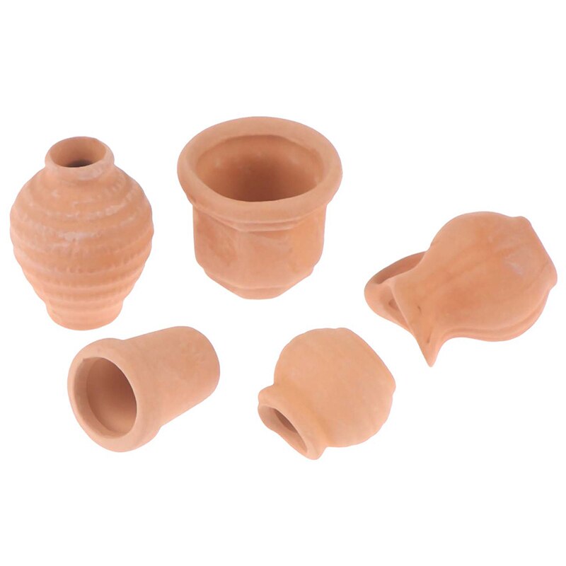 5 stücke maßstechen 1:12 Handcrafted Puppe Haus Miniatur Jahrgang porzellan blumentopf Vase glas